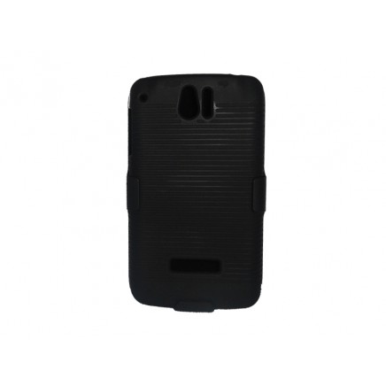 ALCATEL 991 Clip Combo 3 en 1 Holster + Mica + Paño Limpiador