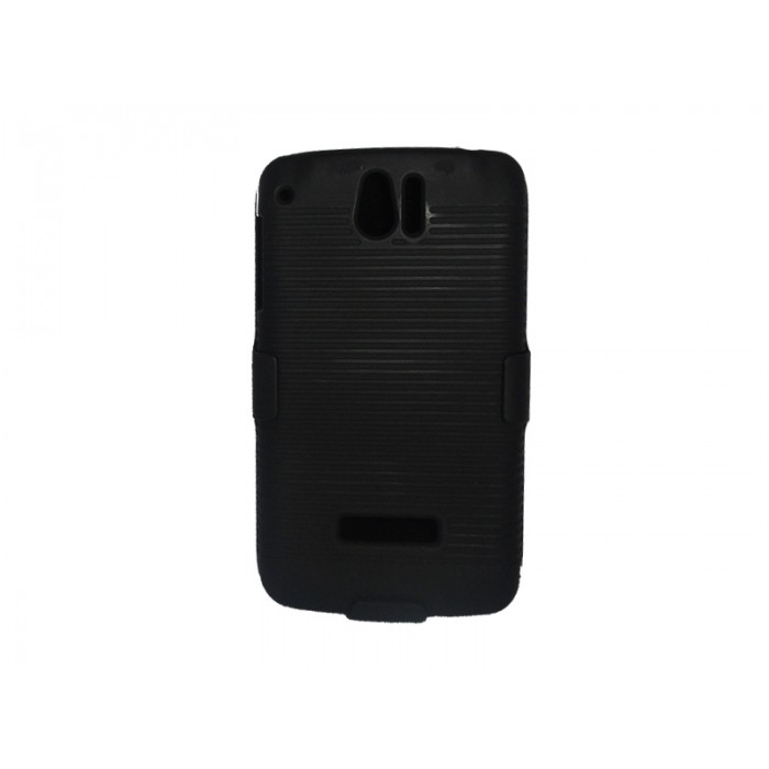 ALCATEL 991 Clip Combo 3 en 1 Holster + Mica + Paño Limpiador