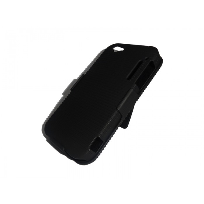 ALCATEL 995 Clip Combo 3 en 1 Holster + Mica + Paño Limpiador